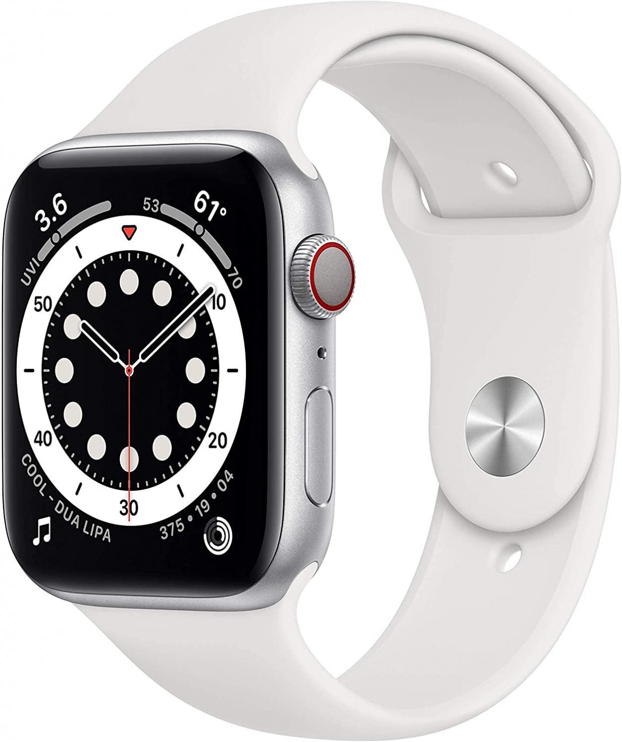 Apple Watch Series 6 (GPS + Cellular, 44mm) - Aluminum Case (Renewed)