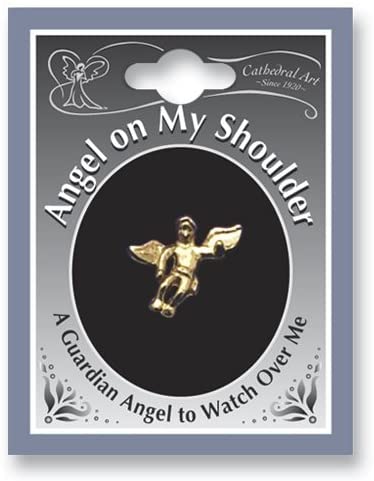 Set of Three (3) ANGEL on My Shoulder LAPEL Pins - Inspirational GUARDIAN ANGEL .5" Tac Pin - GIFT Add-on
