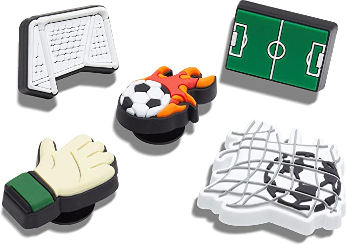 Crocs Jibbitz 5-Pack Sport Shoe Charms | Jibbitz for Crocs, Big Time Soccer, Small