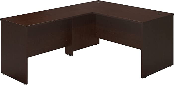 Bush Business Furniture Series C Elite 60W x 30D Desk Shell with 48W Return in Mocha Cherry