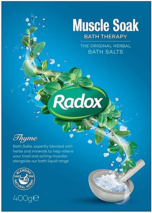 Radox Bath Therapy 400g Muscle Soak Herbal Bath Salts - Pack of 6