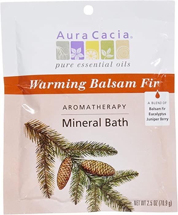 Aura Cacia Mineral Bath, Warming Balsam Fir, 2.5 Ounce