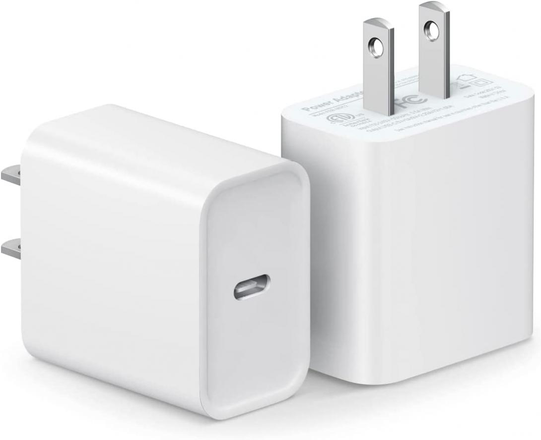 [2 Pack] USB C Wall Charger, iPhone 14 Charger Block 20W PD Power Adapter Compatible with iPhone 14/14 Pro/14 Pro Max/14 Plus/13 12 11 Pro Max/Pro/Mini/Xs Max/XR/X, iPad Pro/Mini, Google Pixel 5/4/3