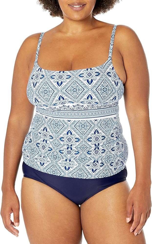 La Blanca Women's Lingerie Strap Tankini Swimsuit Top