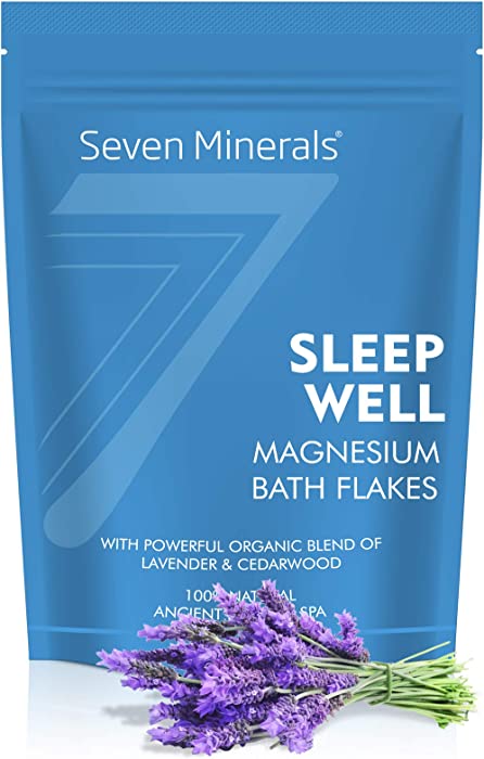SleepWell Magnesium Chloride Flakes 3lb – Absorbs Better Than Epsom Salt - Unique & Natural Full Bath Soak Formula for Healthy Relaxation - with USDA Organic Cedarwood & Lavender