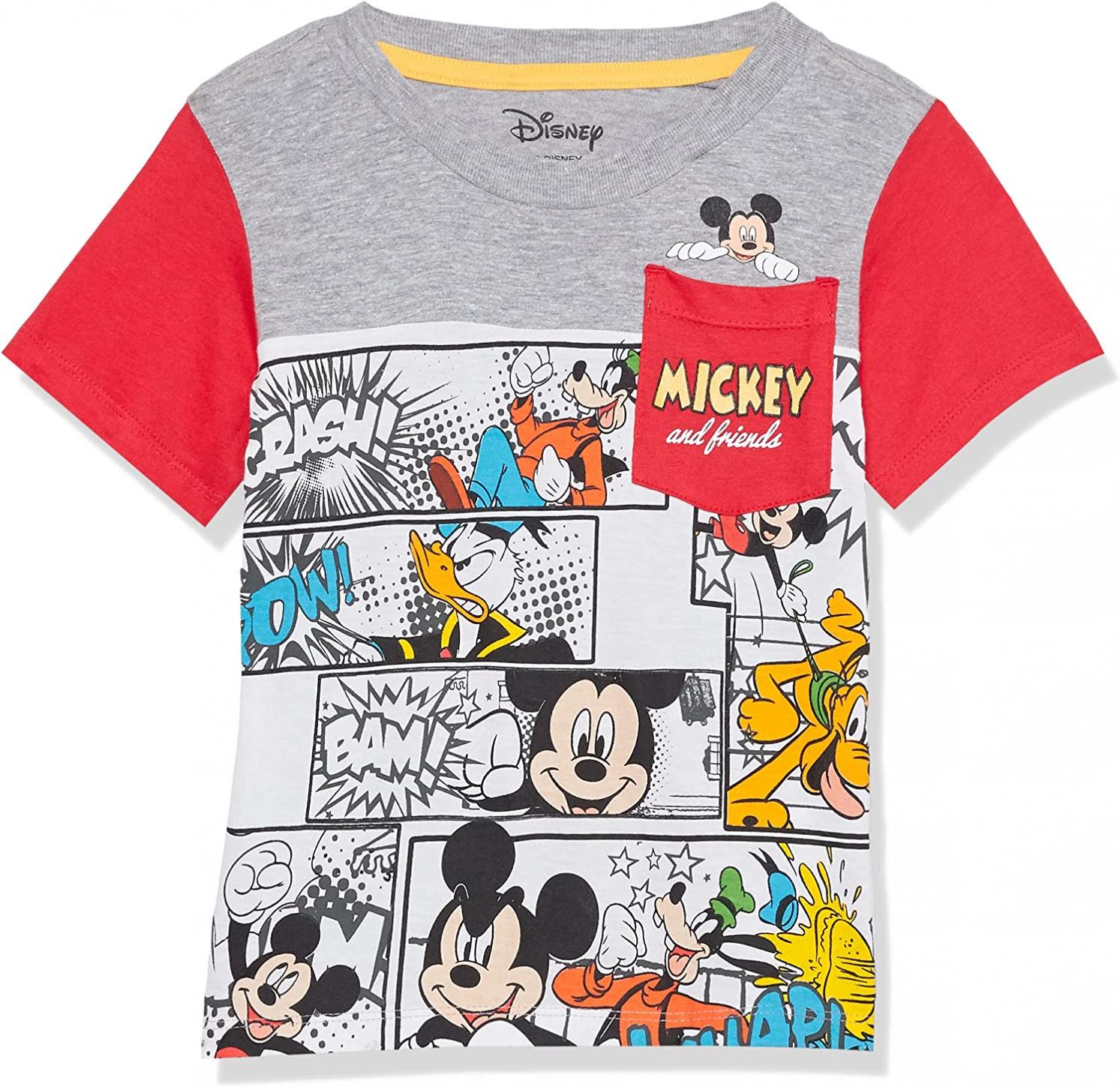 Disney Boys' Mickey & Friends Comic Panel Pocket Tee Jr