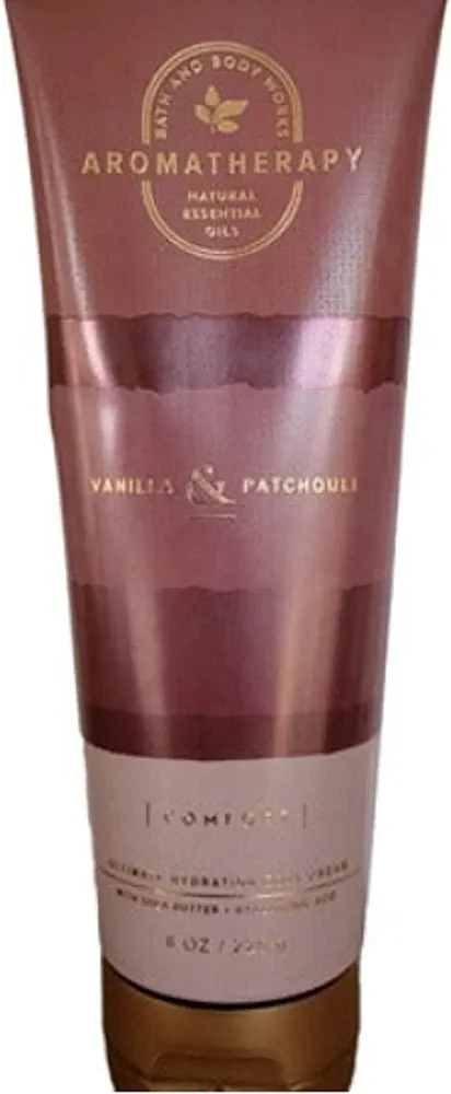 Bath and Body Works Aromatherapy Comfort Vanilla & Patchouli Body Cream 8 Oz.
