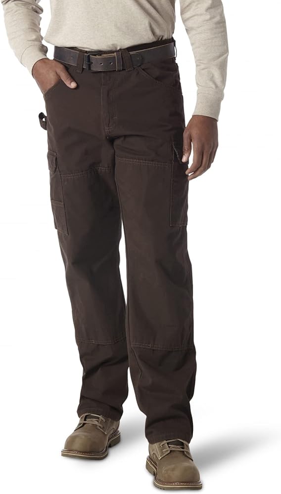 Wrangler Riggs Workwear mens Ranger work utility pants, Dark Brown, 36W x 32L US