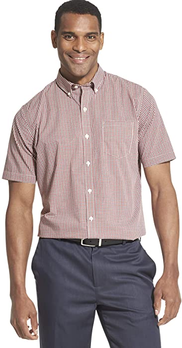 Van Heusen Men's Flex Short Sleeve Button Down Check Shirt