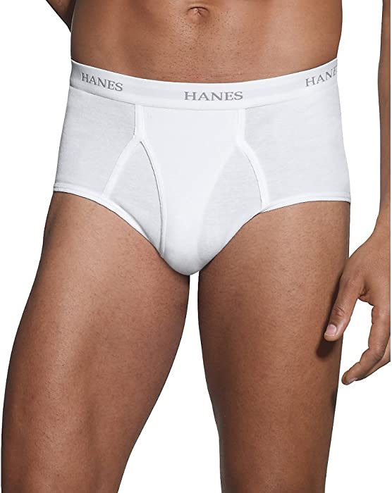 Hanes Ultimate mens Ultimate Tagless With Comfortflex Waistband - Multiple Packs and Colors briefs underwear, White 7 Pack, Large US