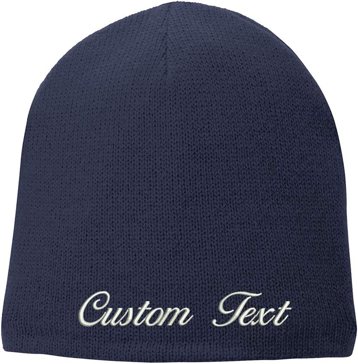 INK STITCH CP91L Custom Text Stitching Design Your Own Fleece Line Beanie Hats