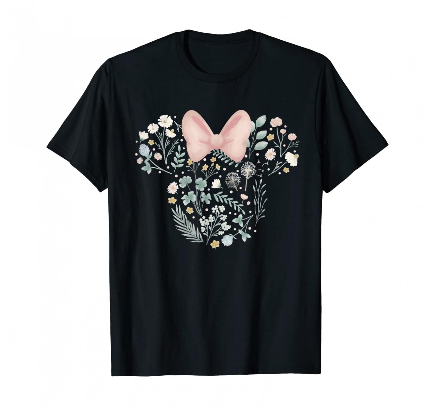 Disney Minnie Mouse Icon Spring Flowers T-Shirt