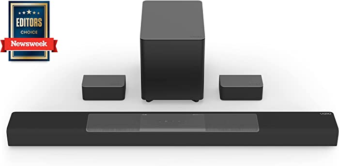 VIZIO M-Series 5.1.2 Premium Sound Bar with Dolby Atmos, DTS:X, Bluetooth, Wireless Subwoofer, Voice Assistant Compatible, Includes Remote Control - M512a-H6