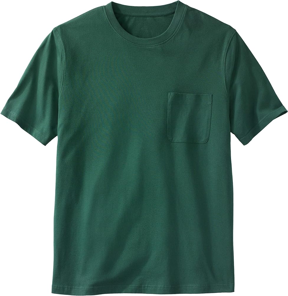 KingSize Men's Big & Tall Shrink-Less Lightweight Pocket Crewneck T-Shirt