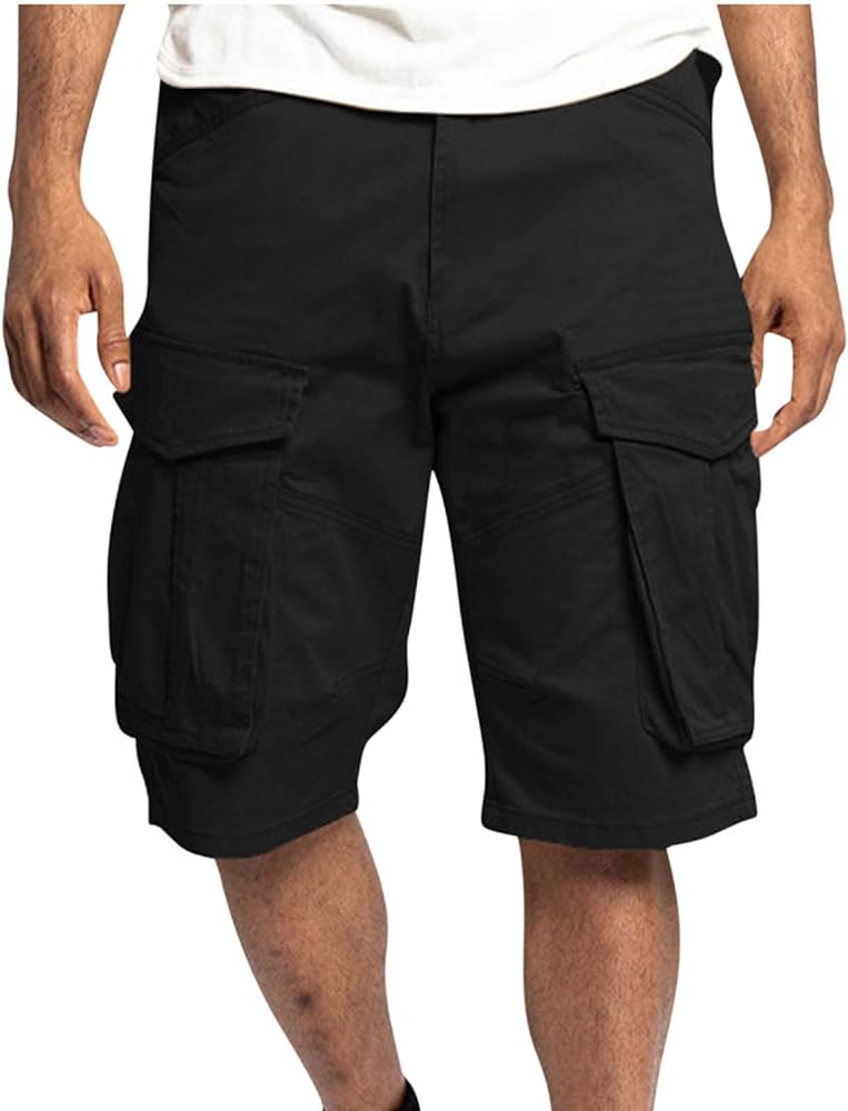 Cargo Shorts for Men Relaxed Fit Casual Tactical Shorts Knee Length Outdoor Workout Hiking Classic Cargo Short