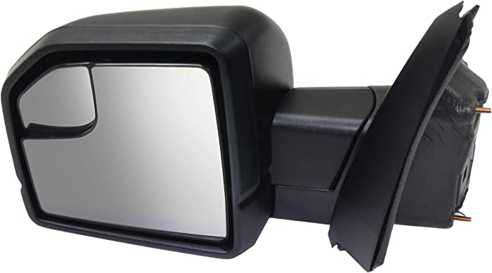 Garage-Pro Mirror Compatible with 2015-2020 Ford F-150 Driver Side, Left, Manual Folding, Power Glass, Blind Spot Corner Glass, Textured Black