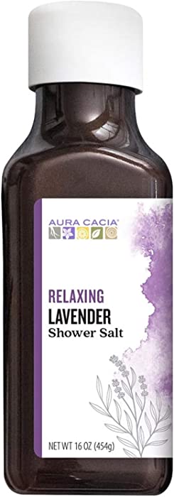 Aura Cacia Relaxing Lavender Shower Salts | 16 oz.