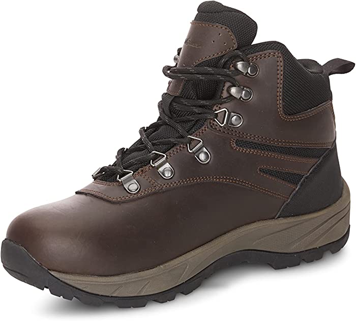 Eddie Bauer Men's Rockey Waterproof Hiking Boots Multi-Terrain Lugs, Tough & Sturdy Design