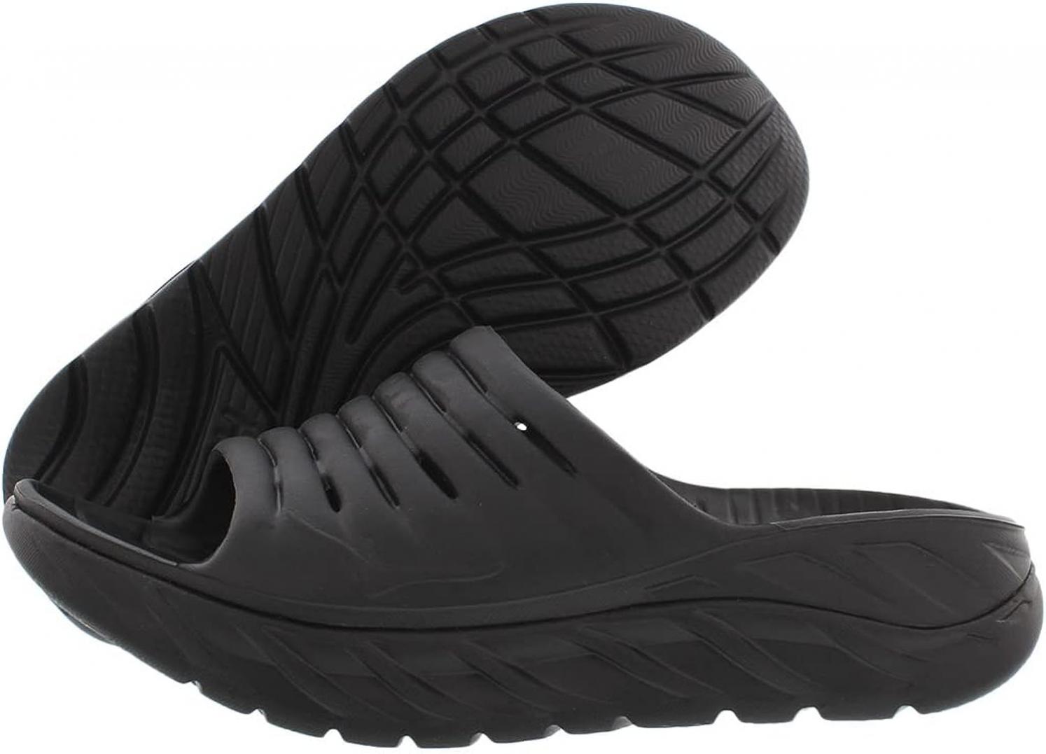 HOKA ONE ONE Ora Recovery Womens Sandals Size 7, Color: Black/Black