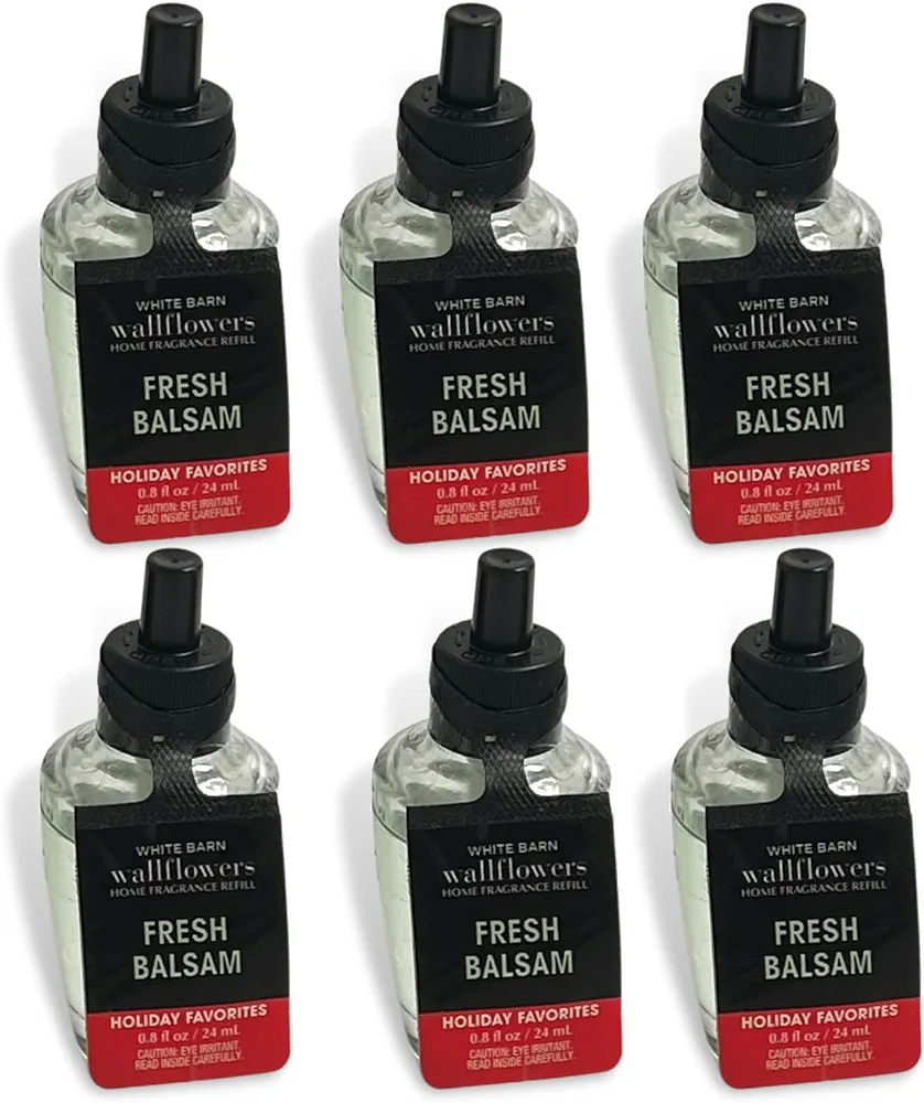 Bath and Body Works Fresh Balsam Wallflowers Fragrance Refill - multipacks - 0.8oz each - 6 pack