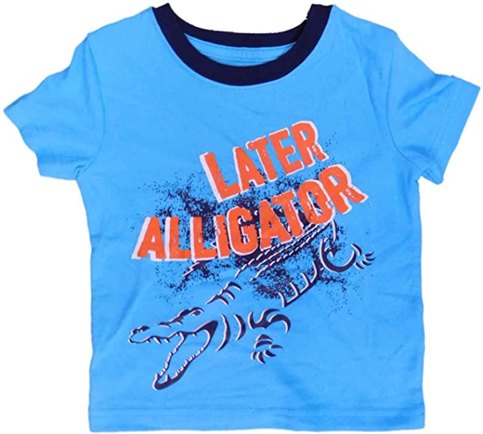 Peanut & Ollie Infant & Toddler Boys Blue Later Alligator T-Shirt