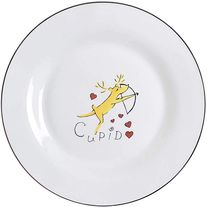 Pottery Barn China Reindeer Dinner Plate, Cupid
