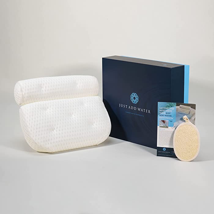 Luxury, Non-Slip, Bath Pillow - by Just Add Water. The Ultimate Bath Pillows for Tub Rest and Relaxation. Add The Bathtub Pillow to You or Your Loved One's Bath Accessories Collection..!