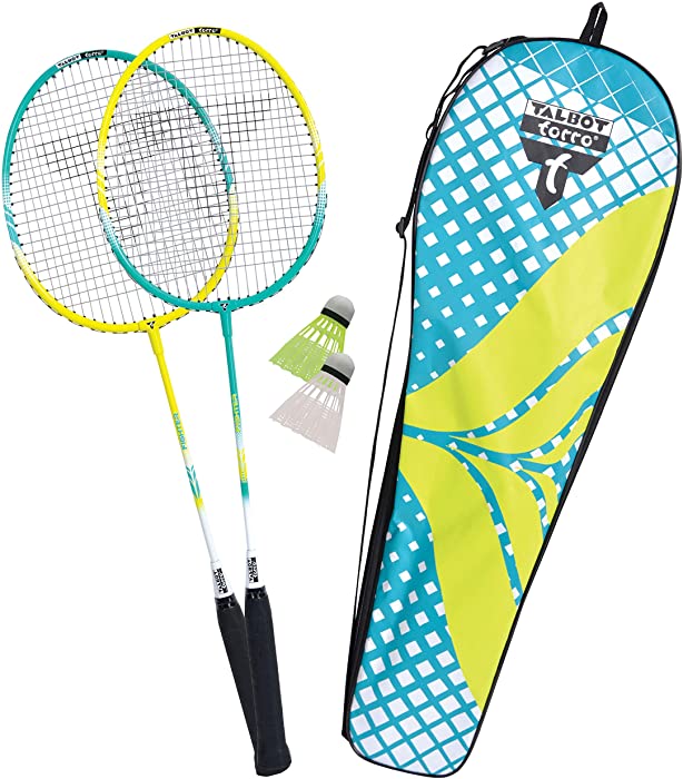 Talbot Torro Badminton Premium Set 2-Fighter, 2 Rackets Made of Aluminum, Lightweight and Practical, 2 Shuttles, in a Valuable Bag, 449403