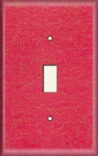 Decorative Light Switch Plate Cover - Wrinkled Red