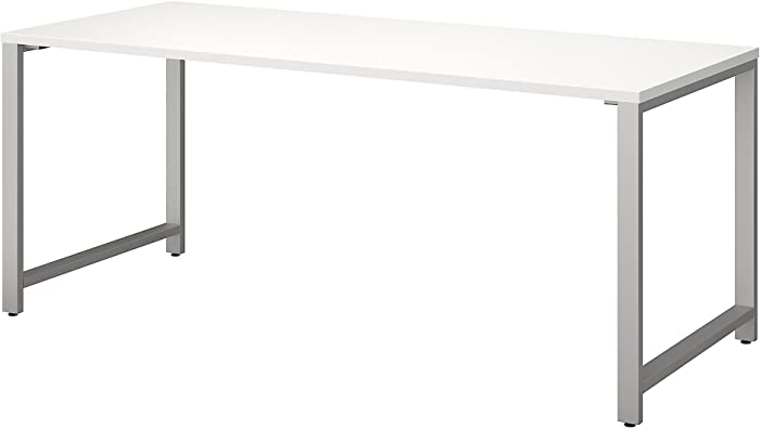 Bush Business Furniture 400 Series Table Desk with Metal Legs, 72W x 30D, White