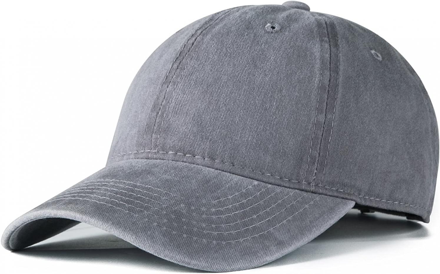 Edoneery Men Women Plain Cotton Adjustable Washed Twill Low Profile Baseball Cap Hat(A1008)