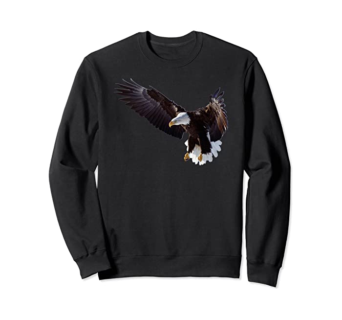 Lovely American Bald Eagle In Flight Photo Portrait Sweatshirt