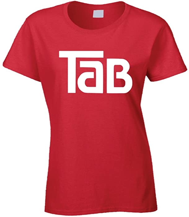 Tab Cola Retro 80's Drink T Shirt - Ladies Red S Red
