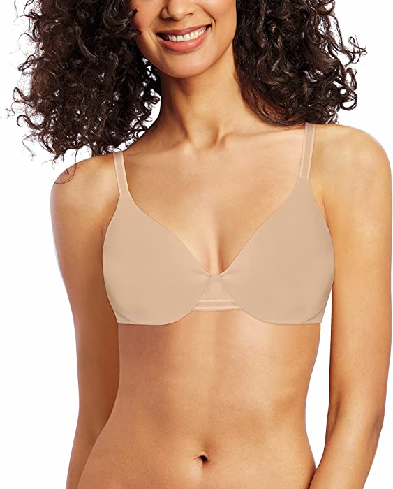 Bali One Smooth U Underwire Bra, Smoothing Shapewear Bra, Concealing Full-Coverage Bra with Front-to-Back Smoothing