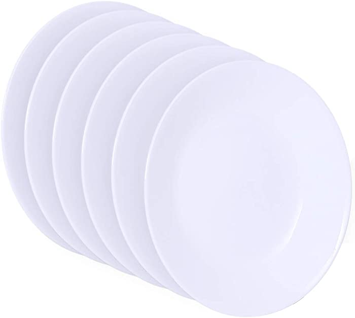 Corelle, White, Livingware Luncheon Plate, 8-1/2-Inch, Set of 6, 8-1/2