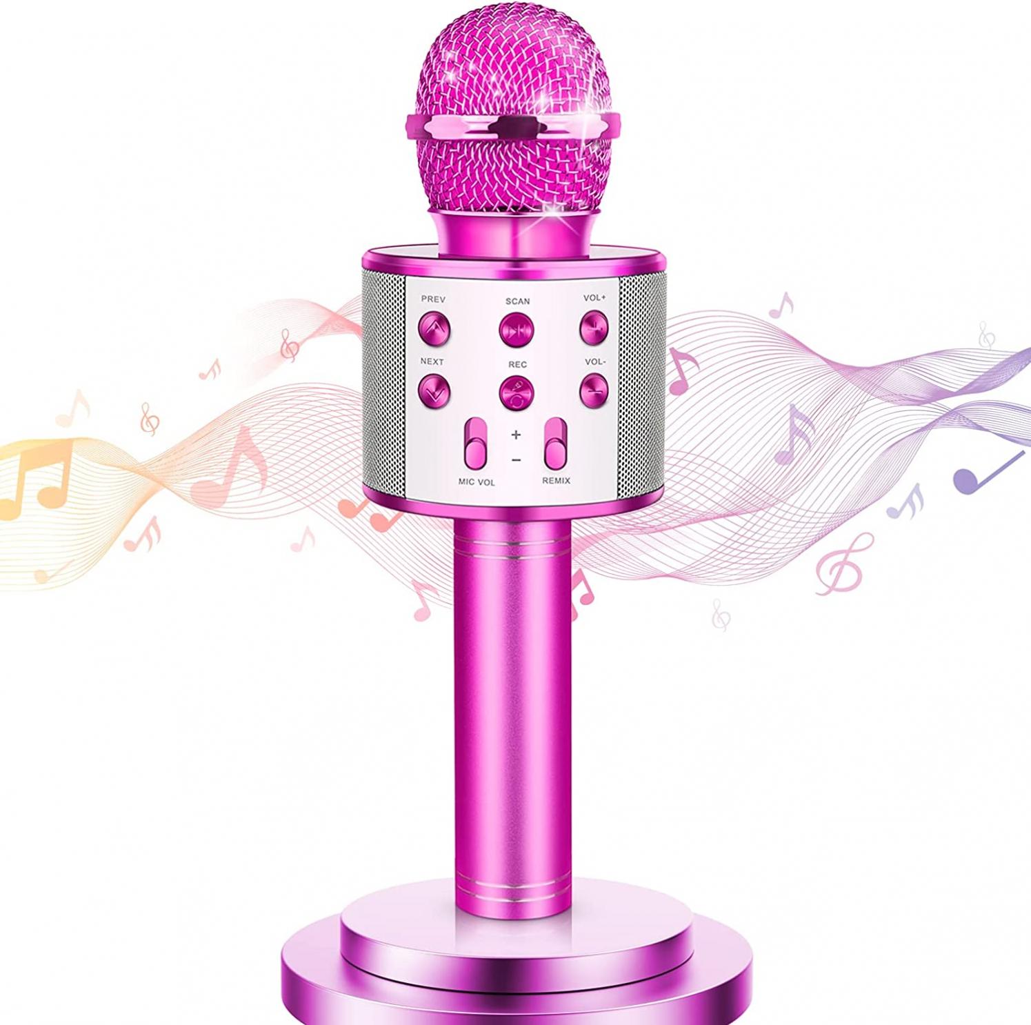 4-6 Year Old Girl Birthday Gifts: wetepuxi Kids Bluetooth Wireless Toy Microphone for Kids 5-7 Toddler Christmas Toys for Girls Age 6-8 Gift for 3 4 5 7 8 9 10 11 Years Old Girl Boy Kid Purple