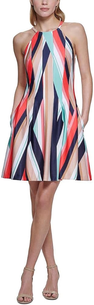Vince Camuto Womens Printed Dress