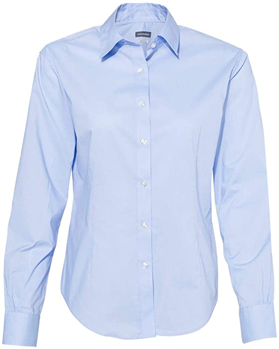 Van Heusen - Women's Cotton/Poly Solid Point Collar Shirt