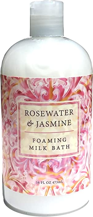 Greenwich Bay Rosewater Jasmine, Foaming Milk Bath with Buttermilk, Shea Butter and Cocoa Butter 16 oz