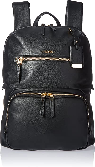 Tumi Women's Voyageur Leather Halle Backpack Black