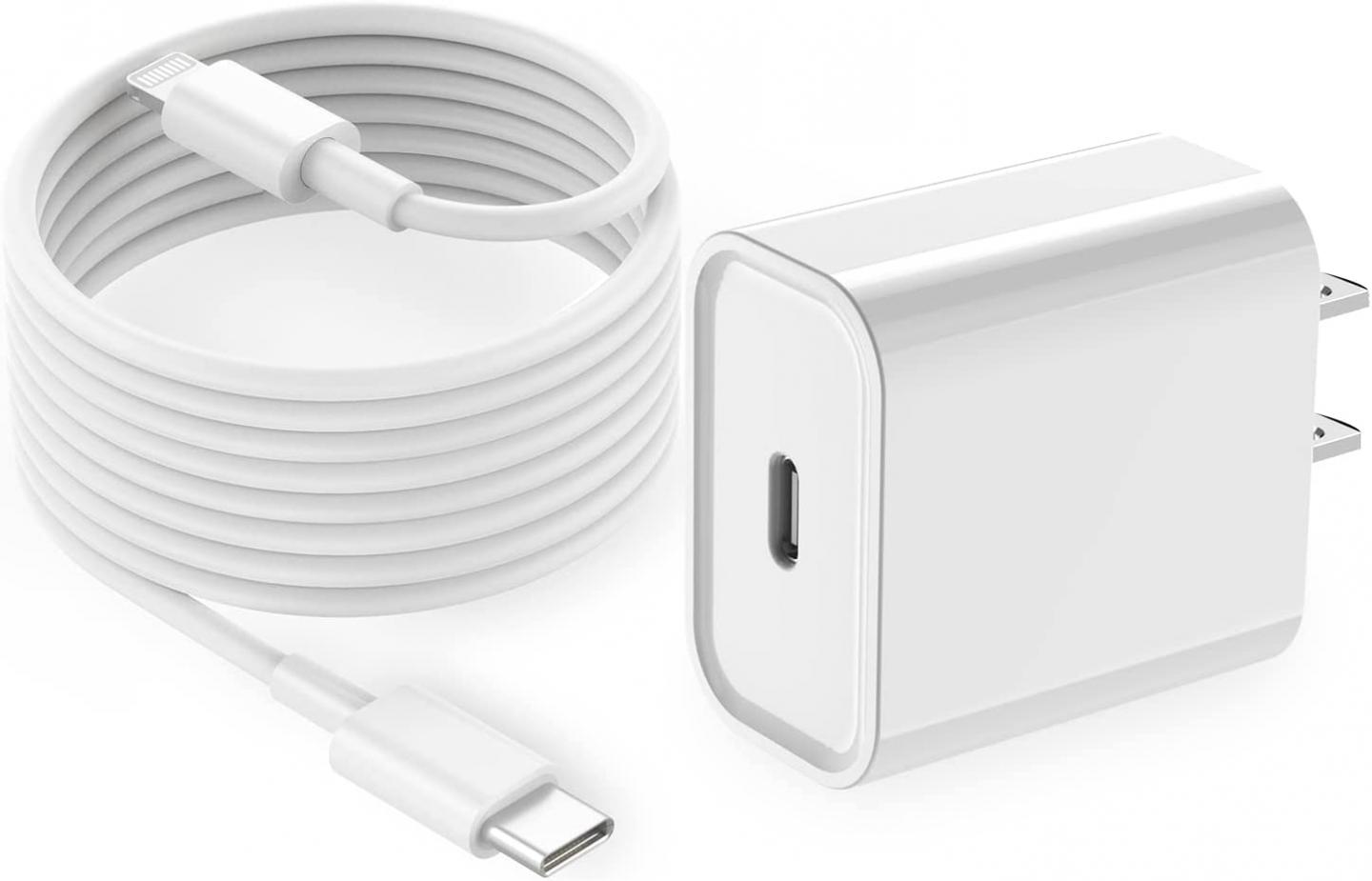 iPhone Fast Charger, 10 FT Long [Apple MFi Certified]USB C to Lightning Cable 10 Foot Cord with 20W Type C Wall Charger Block Plug Box Power Adapter Compatible for iPhone 13/12/11/Pro/Max/X and More