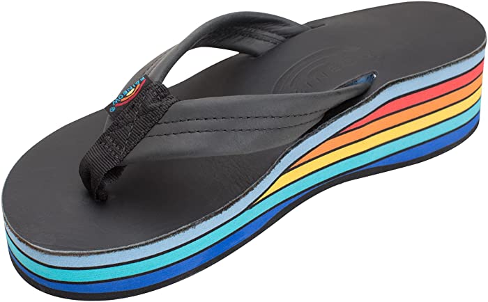 Rainbow Sandals Women's Six Layer Classic Wedge Sandal 1" Strap