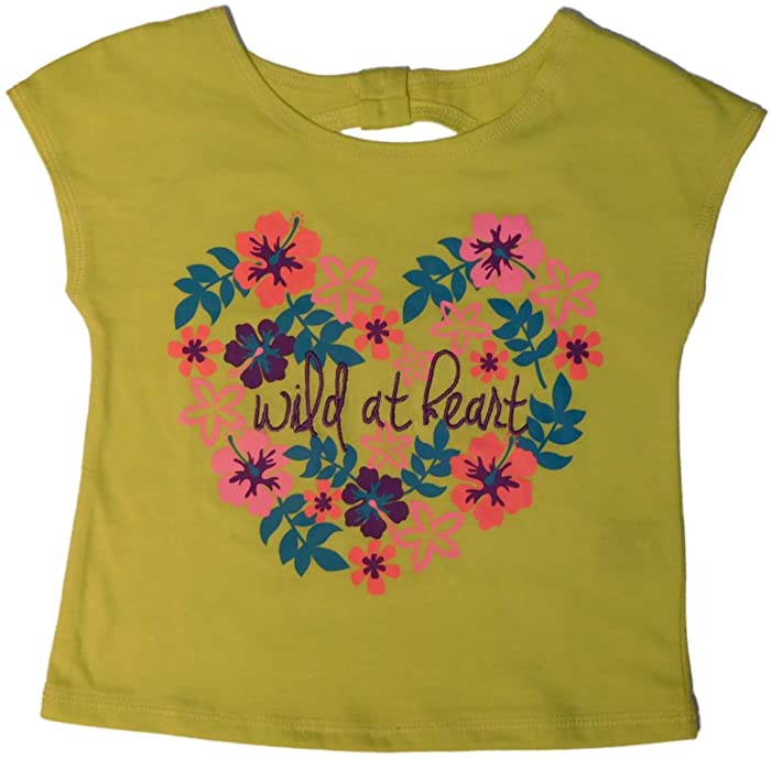 Peanut & Ollie Infant & Toddler Girls Lime Wild at Heart! Tropical Shirt