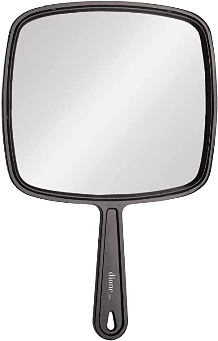 Diane TV Mirror – Handheld Vanity Mirror with Hanging Hole in Handle – Medium Size (7” x 10.5”) for Travel, Bathroom, Desk, Makeup, Beauty, Grooming, Shaving, D1211'