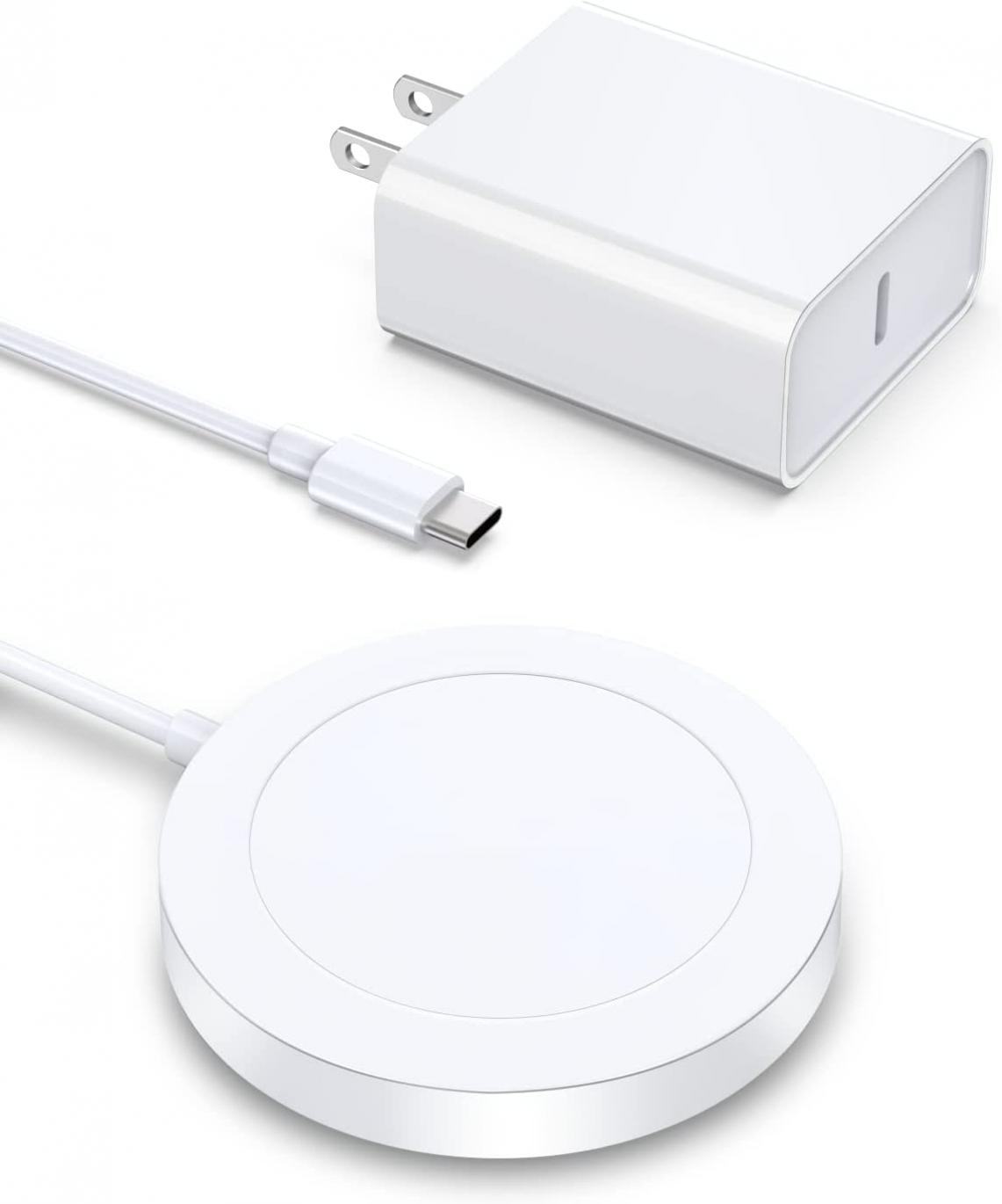Magnetic Wireless Charger - Magnet Charging Pad Compatible with iPhone 14/14 pro/14 plus/14 pro max/ 13 pro max/12 pro max - Mag-Safe Charger for AirPods 3 2 Pro with USB-C 20W PD Adapter