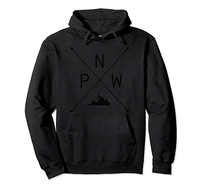 Distressed Pacific North West Mountain Pullover Hoodie