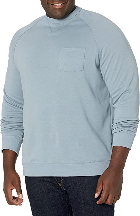 Van Heusen mens Big and Tall Essential Long Sleeve Ponte Crewneck Sweatshirt