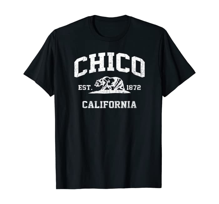Chico California CA vintage state Athletic style T-Shirt