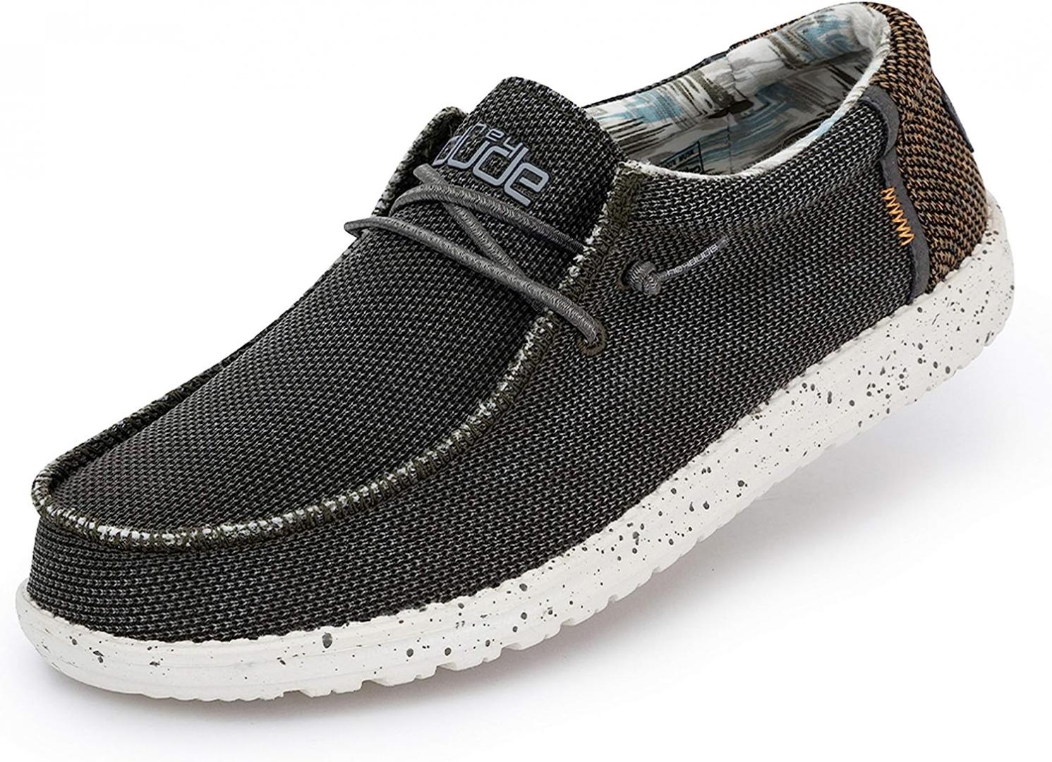 Hey Dude Men's Wally Kite Various Sizes and Colors | Men’s Shoes | Men's Lace-Up Loafers | Lightweight and Comfortable