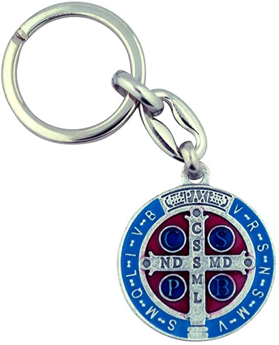 Saint Benedict Medal Keychain - Handcrafted in Italy